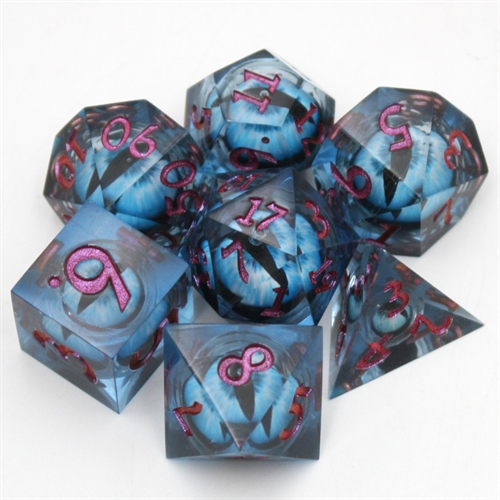 Serpent Eye liquid core - Sharp edges - Dice set - Epic Dwarf Dice